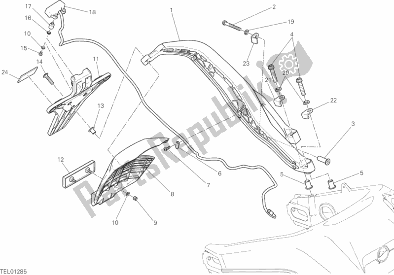 Toutes les pièces pour le 21a - Support De Plaque du Ducati Scrambler Flat Track Thailand 803 2020